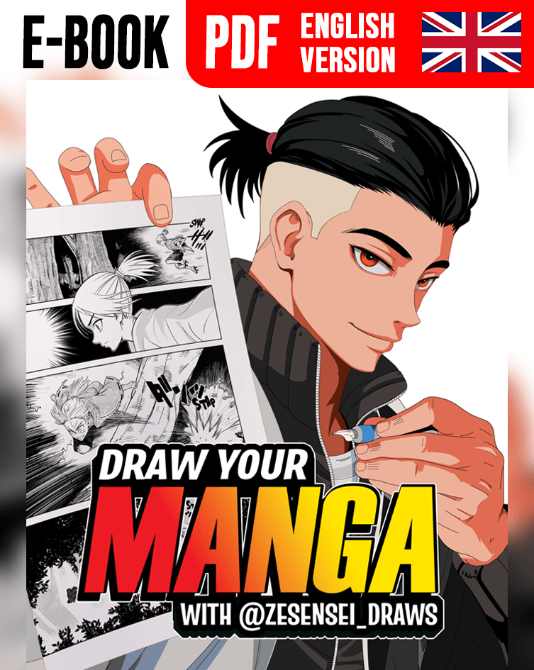 Draw your MANGA with @zesensei_draws - Digital PDF E-Book - English
