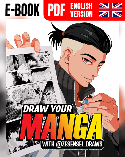 Draw your MANGA with @zesensei_draws - Digital PDF E-Book - English
